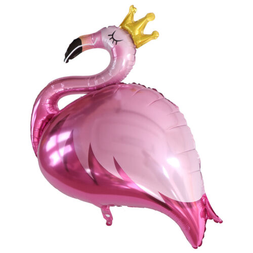 Large white swan foil balloon flamingo crown balloons birthday decor kids to TPD