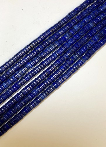 Gorgeous 3x6mm Lapis Heishi disc gemstone beads 15/" strand