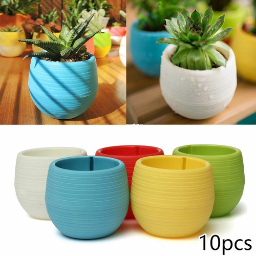 Mini Round Succulent Planter Pot Bonsai Cactus Flower Pot Plant Box Garden Home 