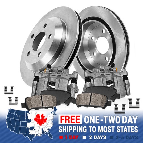 Rear OE Brake Calipers Rotors Pads For Cadillac Deville Eldorado Seville