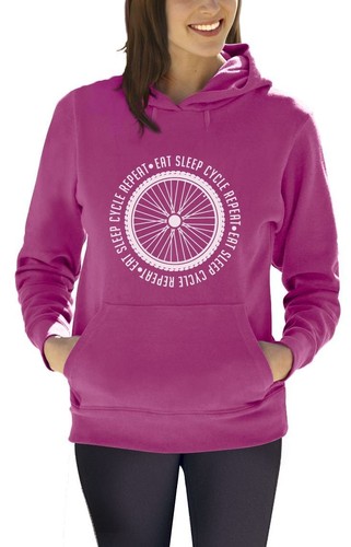 Cycling Bike Cool Women Hoodie Gift Idea Eat Sleep Cycle Repeat