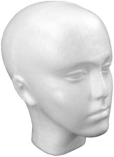 Polystyrene Styrofoam Display Mannequin Head 22.5cm High Dummy Wig Hat Stand