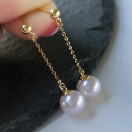 16MM white Sea Shell pearl earrings 18k ear hook swing Irregular Accessories