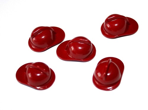 5x LEGO® Feuerwehr Helm 3834 NEU Dunkel Rot