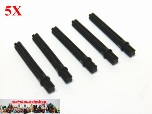 5X Lego® Technic 32209 Kreuzachsen Achse mit Stopper 5,5L Schwarz Black 