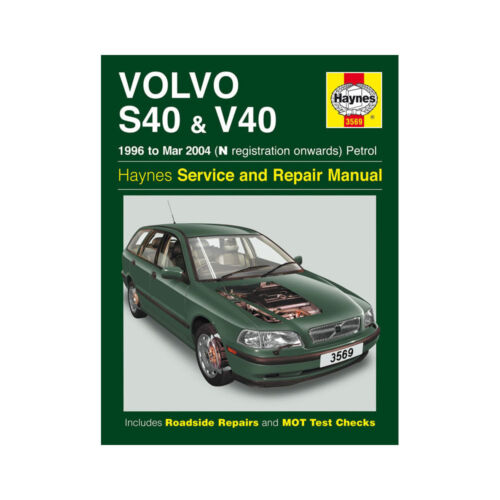 Haynes Manual Volvo S40 V40 1.6 1.8 1.9 2.0 Petrol 1996-04 N to 04 Reg 3569