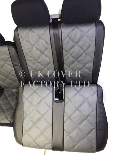 WATERPROOF 100/% VW TRANSPORTER T5 VAN SEAT COVERS GREY DIAMOND IN STOCK!!!