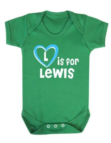 Baby Vest L Is For Lewis Lewis Baby Bodysuit Playsuit