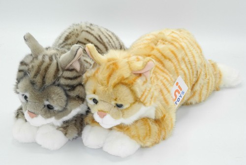 Uni-Toys Katze rot oder grau getigert Farbe wählbar ca 40cm lang