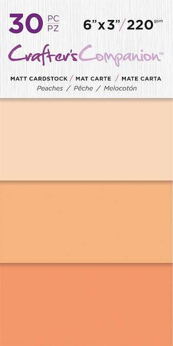 Crafter/'s Companion Matte Cardstock 6/"X3/" 30//Pkg Peaches 709650865488
