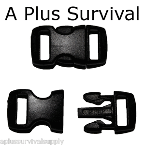 Lot of 50-3//8/" Curved Quick Release Buckle for Paracord Survival Bracelets