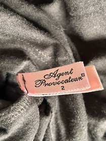 agent provocateur Black Jersey Dress Zip Detail Long Sleeve ‘Maxene’ Size AP 2