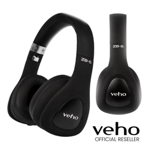 TV, Video & Audio BLACK VEHO ZB-6 ON-EAR BLUETOOTH HEADPHONES WITH ...