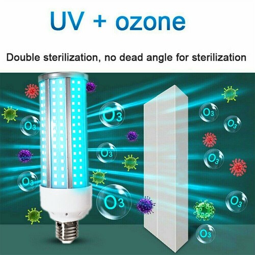 UV 60W Germicidal Lamp LED UVC Bulb E27 Household Disinfection Light Bulbs 