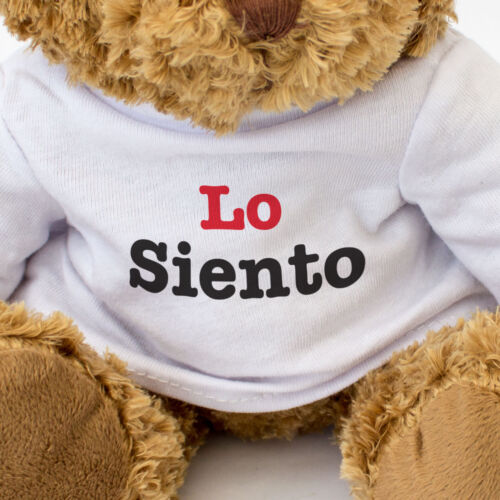 NEW LO SIENTO I Am Sorry In Spanish Cute And Cuddly Teddy Bear Gift