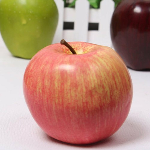 6Pcs DecoratIve Artificial RED APPLE Fake Fruit Food Kitchen Home Party Decor US