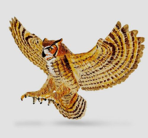 SAFARI Products Great Horned Owl  Replica Bird # 264429 FREE SHIP//USA w// $25