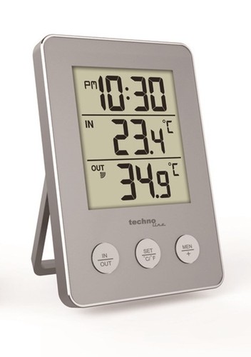 INNEN-AUSSEN-THERMOMETER EDEL WS 9175 MIN//MAX SPEICHERUNG INKL.1 SENDER
