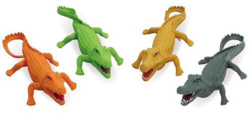 2 pack ASSORTED color PLAY 9 INCH RUBBER ALLIGATOR toy plastic pvc play GATORS
