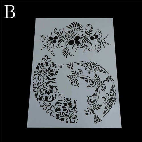 Leaf Capas Plantillas para pintura de pared álbum de recortes Stamping sello LS