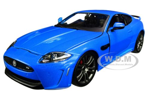 JAGUAR XKR-S METALLIC BLUE 1//24 DIECAST MODEL CAR BY BBURAGO 21063
