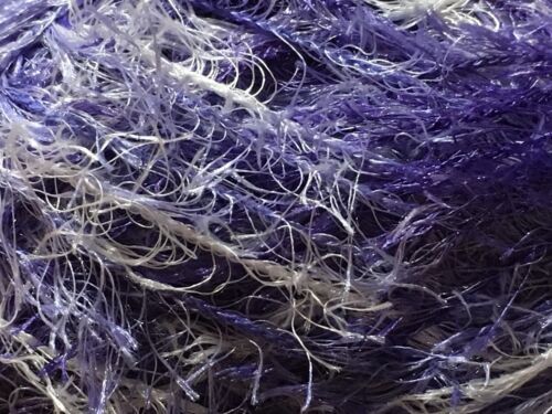 Dark Horse Yarns Lovely Lash #115 Purple White Eyelash Yarn 50 Gram 92 Yards 