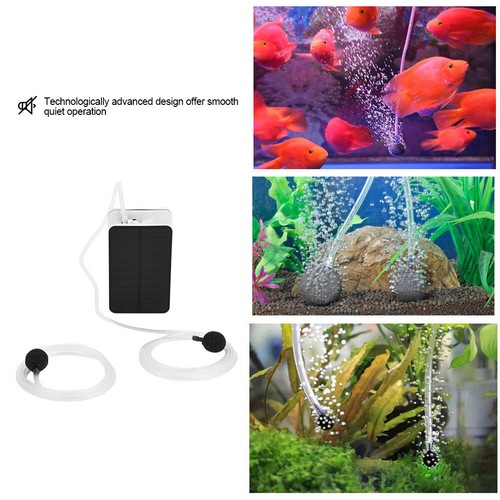 1.45W Solar Powered Panel Oxygen Oxygenator Air Pump Aerator Water Pond FishTank