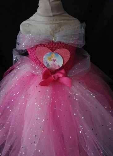 Handmade Sparkly girls Tutu dress Sleeping Beauty Aurora Disney Inspired