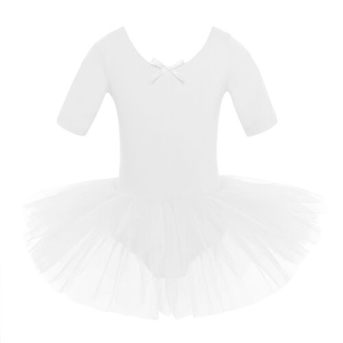 UK Girls Ballet Dance Dress Tulle Tutu Skirt Ballerina Dancewear Sequins Costume