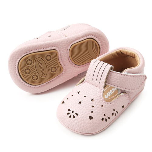 Newborn Girls Leather Shoes Hollow Out Toddler First Walkers Shoes Sneakers Chic 