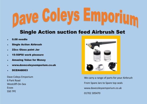 Single Action Airbrush Suction 0.8 needle Model Making cake decorating Parts
