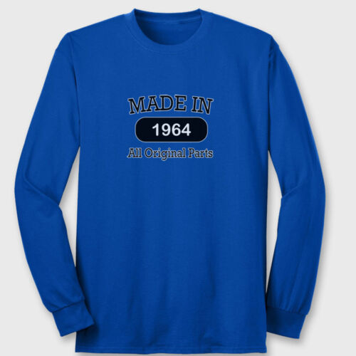 MADE IN 1964 All Original Parts Funny Vintage Birthday Gift Long Sleeve T-shirt