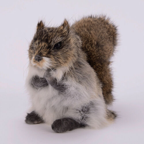 Simulation réaliste des écureuil JOUET Fausse Fourrure Animal Poupée Modèle Enfants Cadeau D/'Anniversaire