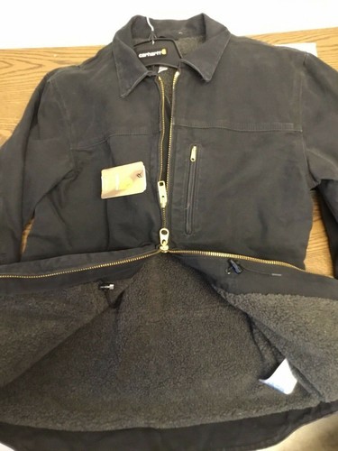 Carhartt C61-BLK SANDSTONE SHERPA LINED RIDGE COAT