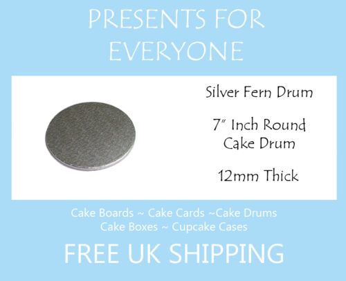 Board 12mm 2 x 7" Inch Round Wedding Birthday Cake Drum 