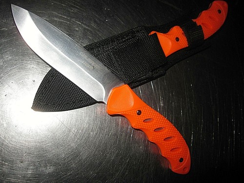 Herbertz Gürtelmesser Edelstahl Klinge Messer Stahl AISI 420 orange 565409