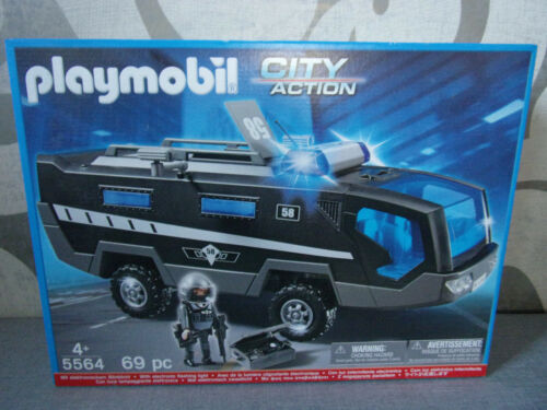 Playmobil City Action 5564 SEK-Einsatztruck mit Licht und Sound Neu /& OVP