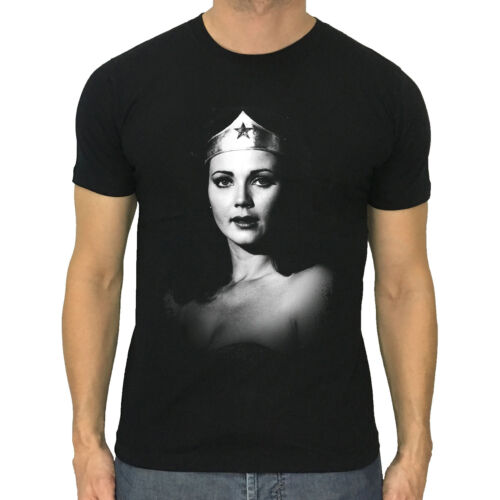 Wonder Woman LYNDA CARTER T-shirt Nouveaux Hommes Noir ou Gris Foncé S à 2XL