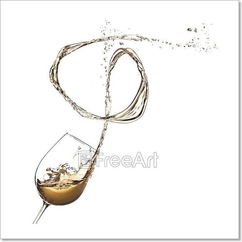 Art Print Home Decor Wall Art Poster White Wine Splashing Out Of Glass E