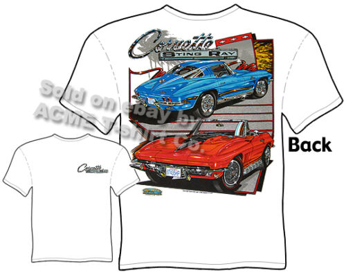 63-67 Corvette T Shirt 1963-1967 Stingray Tee Chevrolet Shirts Sz M L XL 2XL 3XL 