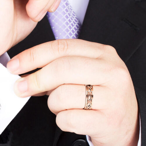 Charm Women//men Fashion Ring Rose Gold Filled Wedding Ring Size 6-10