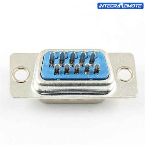 5PCS VGA Male Plug Socket DB15 15-Pin D-SUB 3 Rows Solder For Connector Adapter 