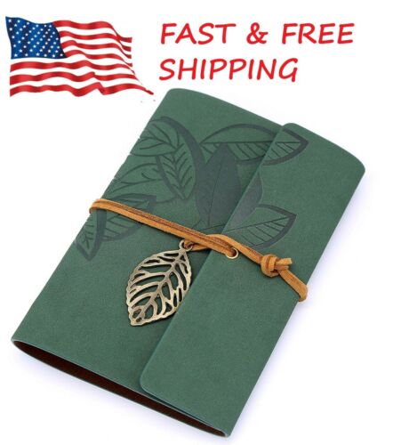 Vintage Retro Leather Diary Blank Notebook Travel Notepad Writing Journal Gift