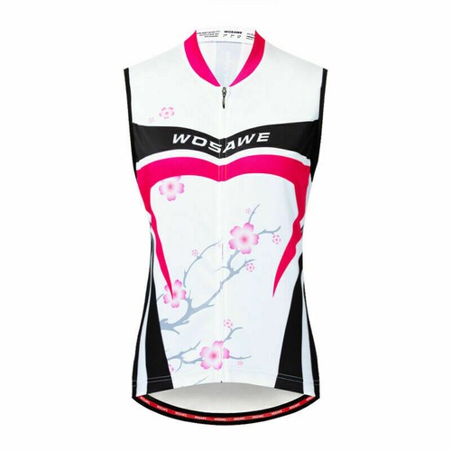 Women Sleeveless Cycling Jersey Biking Vest Short Sleeve Shirt Biker Gilet Lady