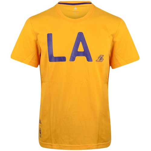 Adidas Los Angeles Lakers LA Tee NBA T-shirt Basketballshirt gelb Herren