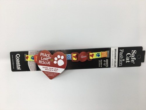 Free Shipping USA Made Rescue Print Safe Cat Adjustable Breakaway Cat Collar