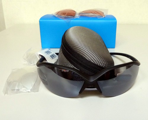 New Shimano Cycling Sport Sunglasses CE-S52R Black Frames 3 Lens Sets