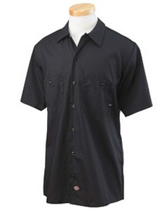 Dickies Mens Short Sleeve Work Shirt Classic BLACK NEW! Workwear S-4XL