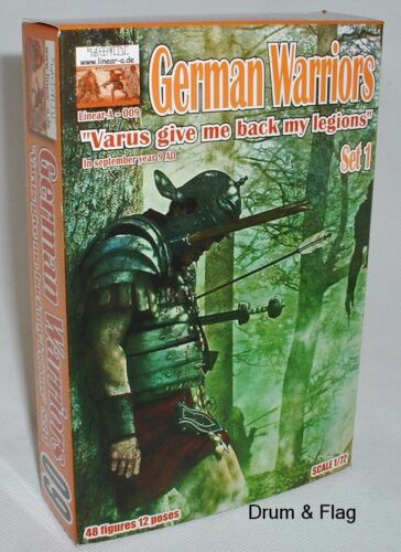 /"Varus rendez-moi mes légions/" 1//72 Linear-A 009 antique German guerriers Set 1