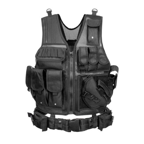 Military Army Tactical Vest Gun Holder Molle Combat Assault Police Hunting Gear